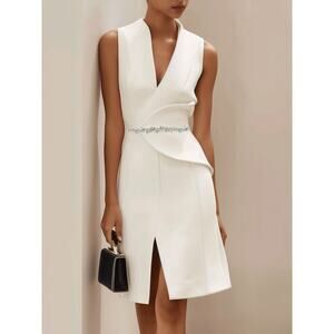 Elegant White Midi Dress